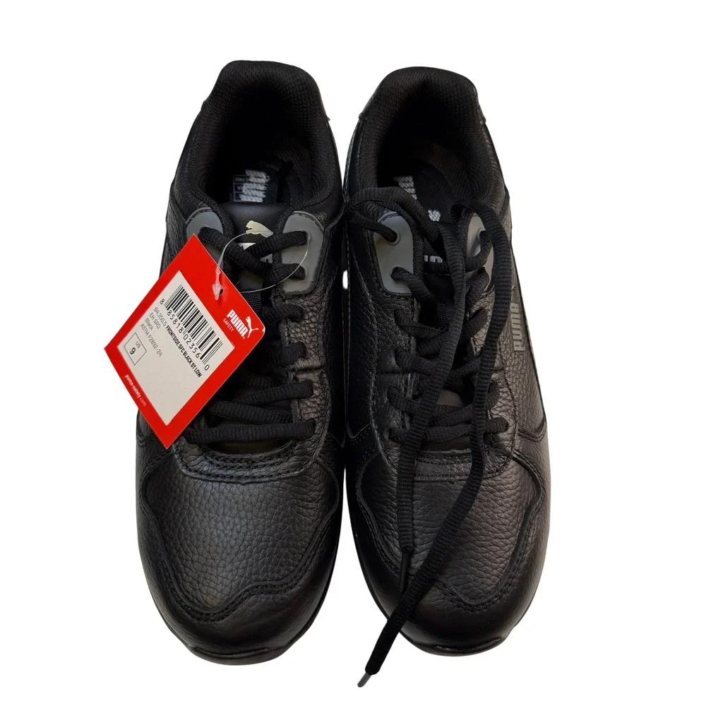 Puma Safety Frontside Black Soft Toe Work Shoes Slip Resistant Size 9 NWT
